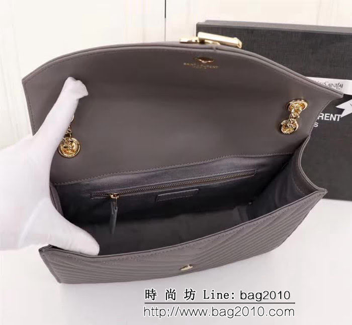 YSL聖羅蘭 經典款 互扣式金屬YSL標誌 原版南非皮肩背包 26588 YAS1332